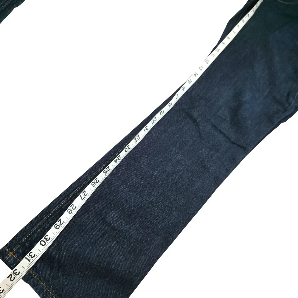 Volcom Solver Modern Straight Leg Jeans Mens 32 Dark Indigo Blue Denim Skate